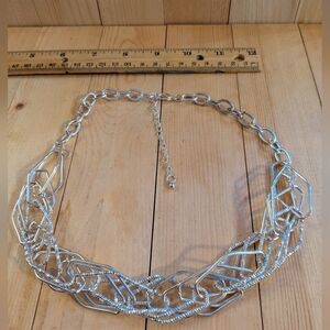 Elegant Silver Necklace Costume Jewelry 2 Of Them